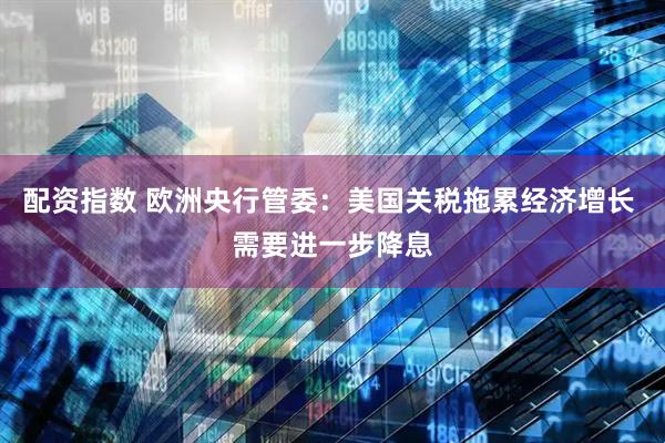配资指数 欧洲央行管委：美国关税拖累经济增长 需要进一步降息